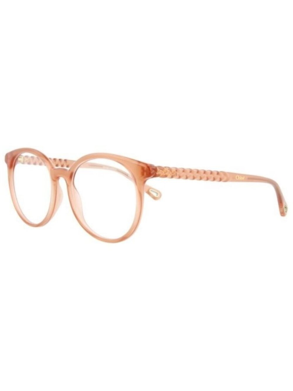 New Chloé Womens Round/Oval Pink Pink Transparent Fashion Designer Eyeglasses